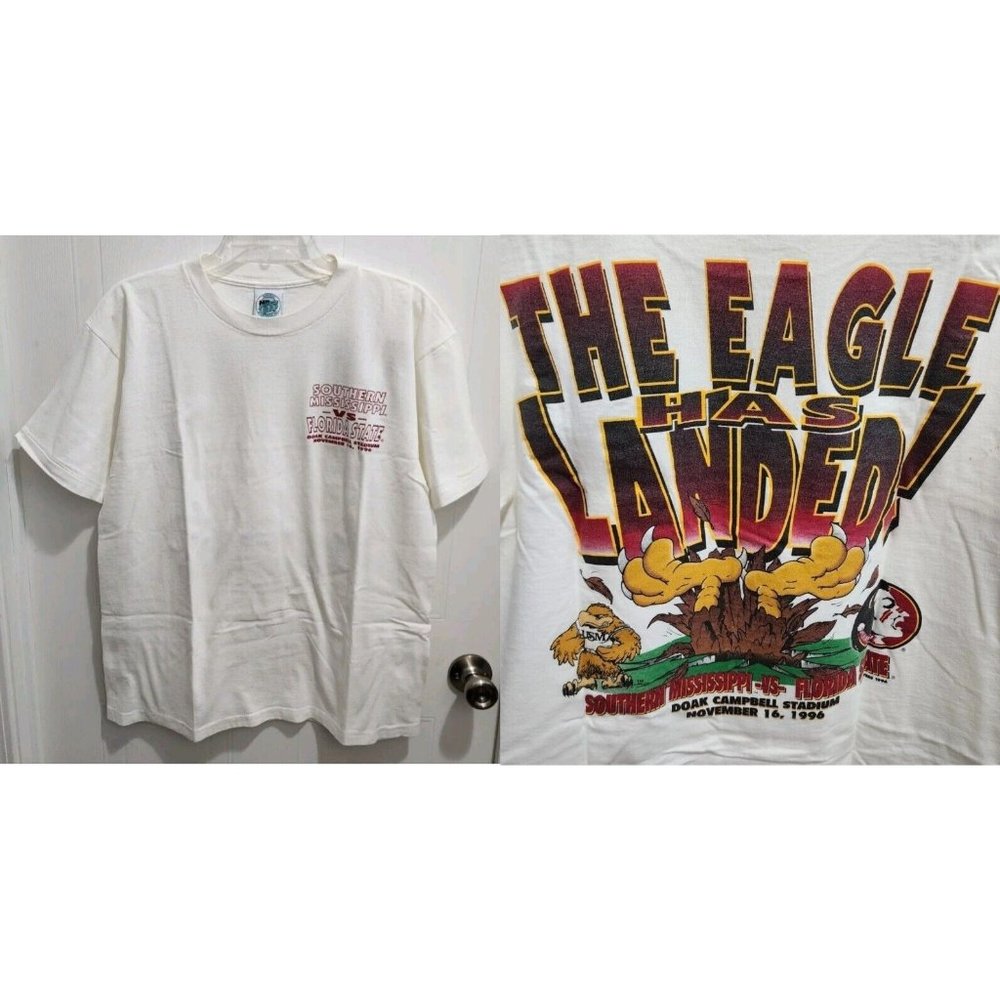 1996 Southern Mississippi Eagles VS Florida State Seminoles Single Stitch Shirt